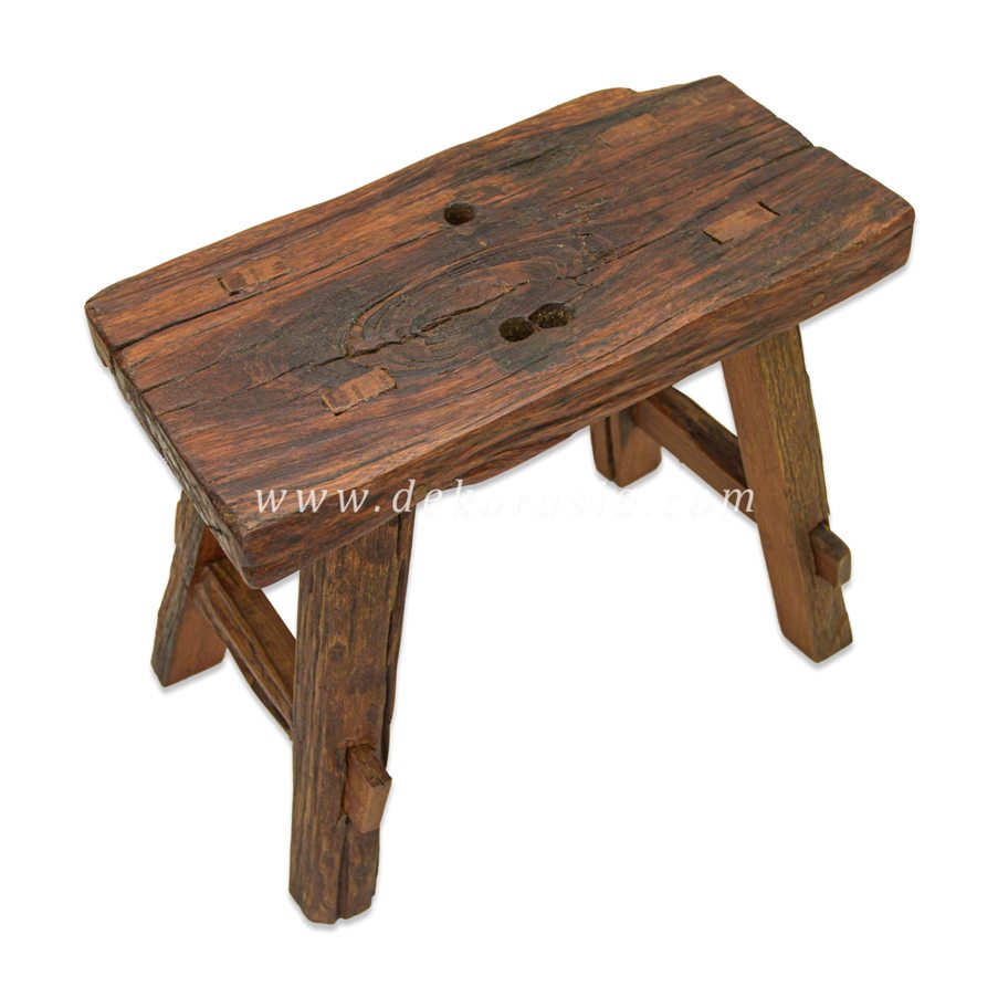 Antique Recta Rustic Stool - Wooden Stools for Home Furniture - Image 1