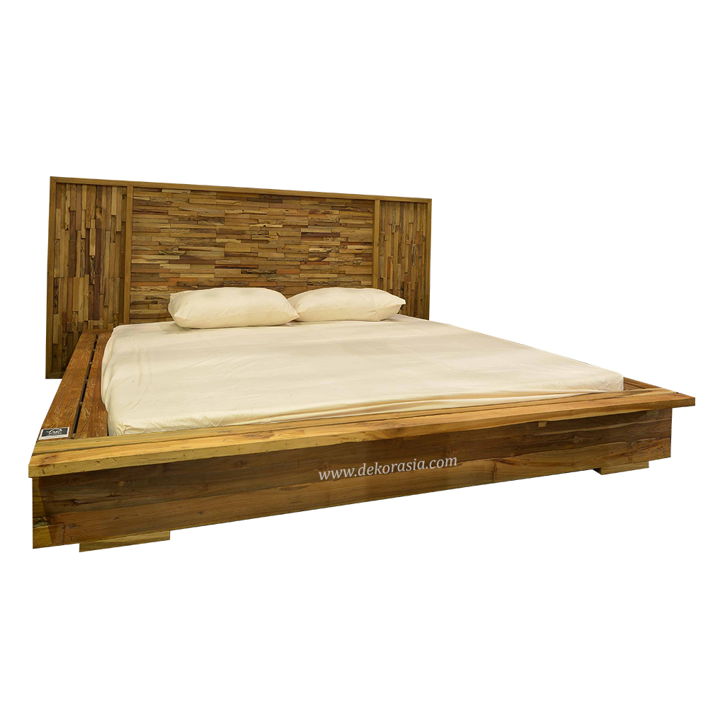 Wooden Bed Frame with Head Bed, High Quality Wooden Bed for Home or Hotel Bedroom Furniture - Image 2