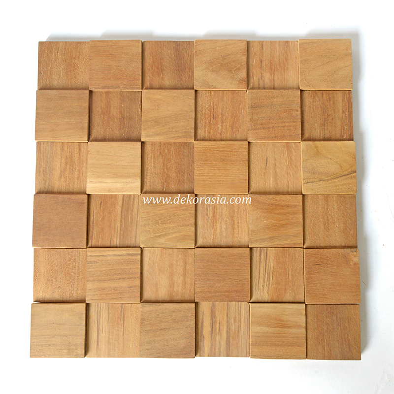 Wood Teak Wall Cladding, Top Quality Teak Wall Cladding Cube for Wall Decoration - Image 1