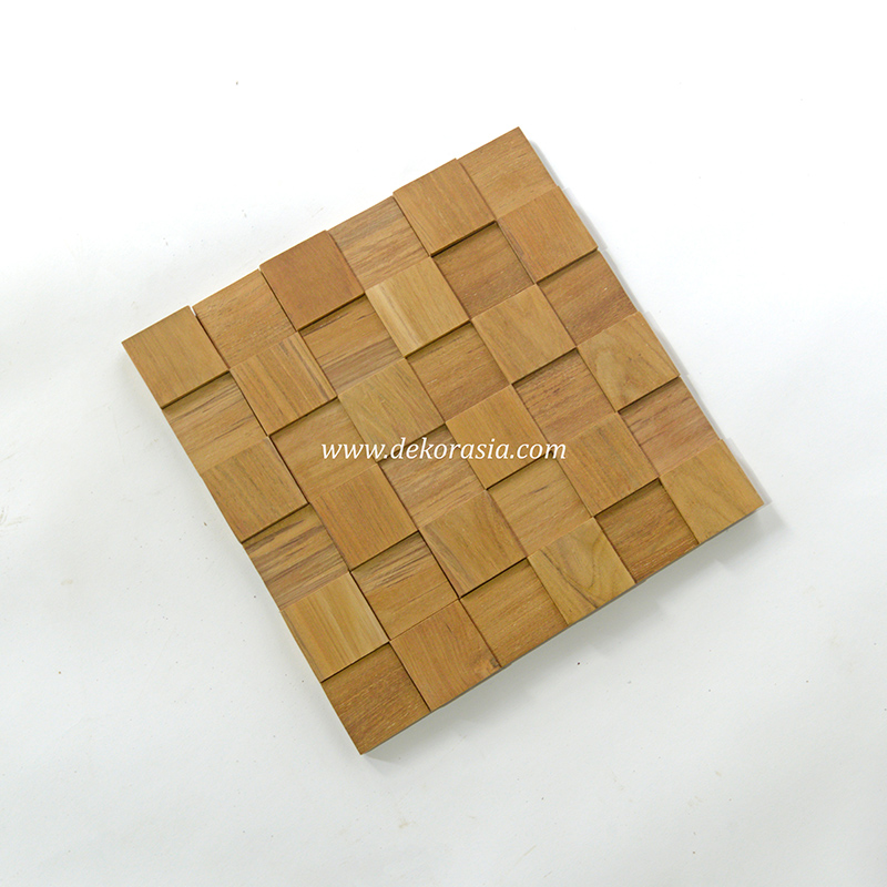 Wood Teak Wall Cladding, Top Quality Teak Wall Cladding Cube for Wall Decoration - Image 3