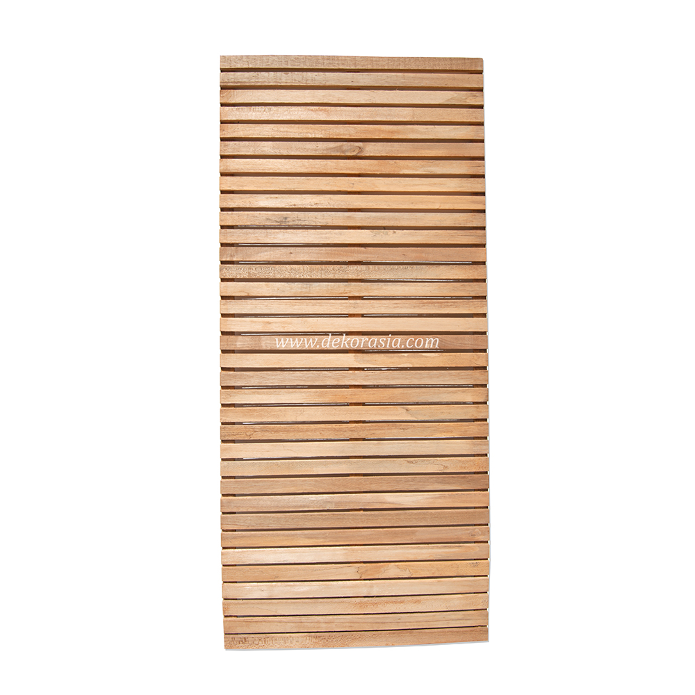 Horizontal Wood Screen, Natural Wood Panels Kruing / Merbau, Home Decoration Wood Fence - Image 1