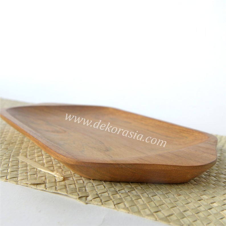 Natural Teak Wooden Tray, Dinnerware Set Dishes and Trays - Image 4