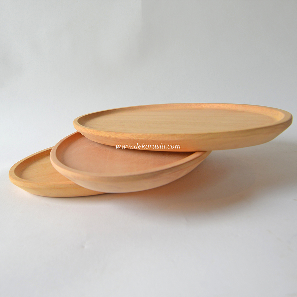 Natural Oval Wood Plate, Solid Wood Serving Platters Highly Durable - Image 4