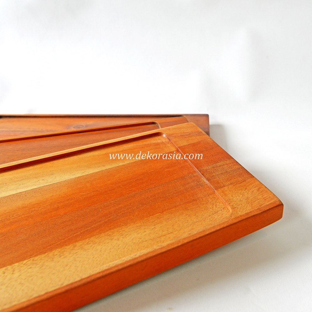 Natural Rectangular Cutting Board for Chopping Fruit or Vegetables - Image 4