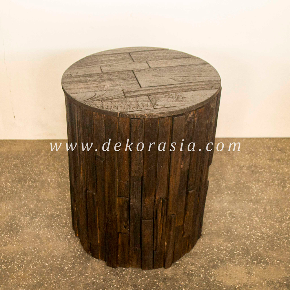 Round Porous Wooden Stool - Wooden Stools for Home Furniture - Image 3