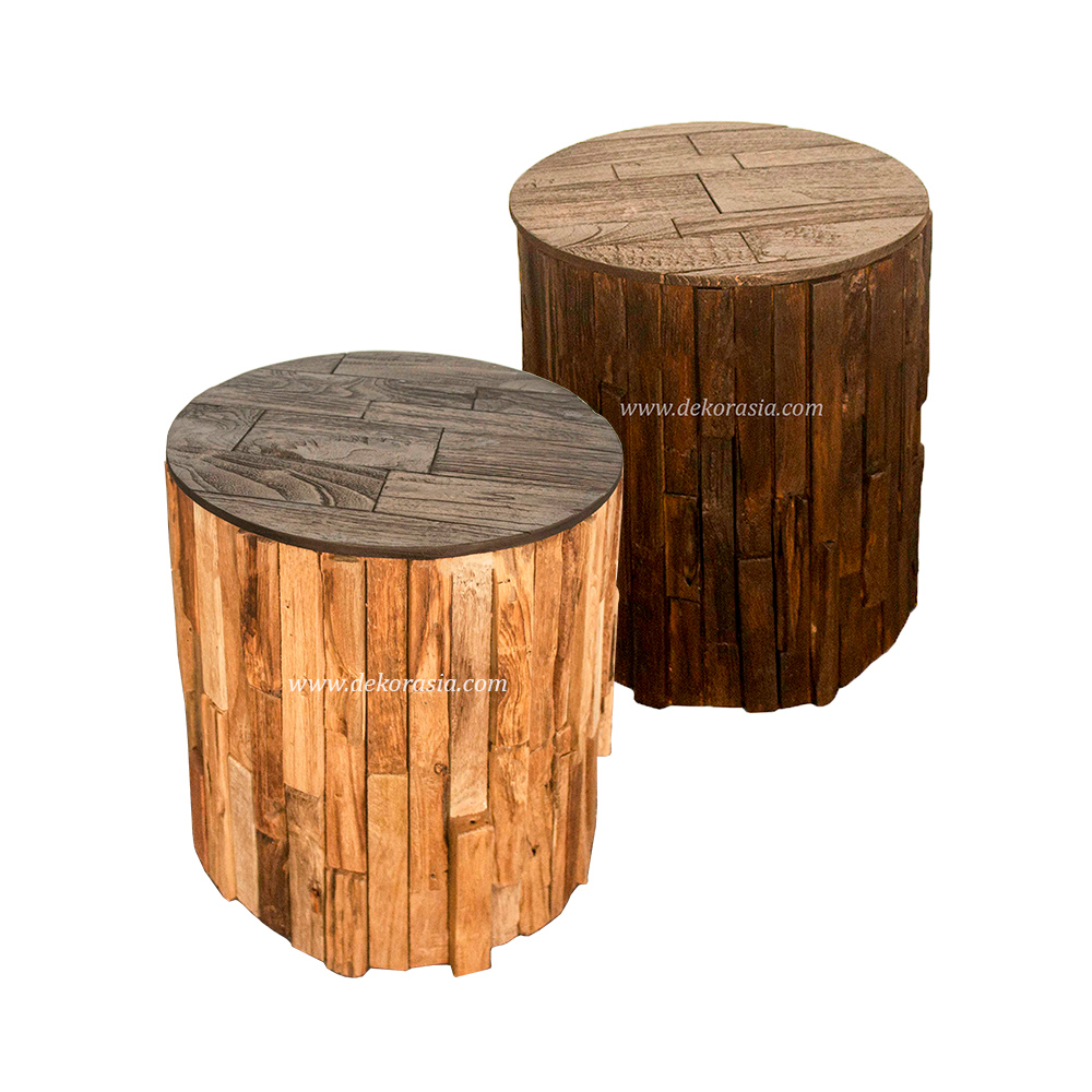 Round Porous Wooden Stool - Wooden Stools for Home Furniture - Image 1