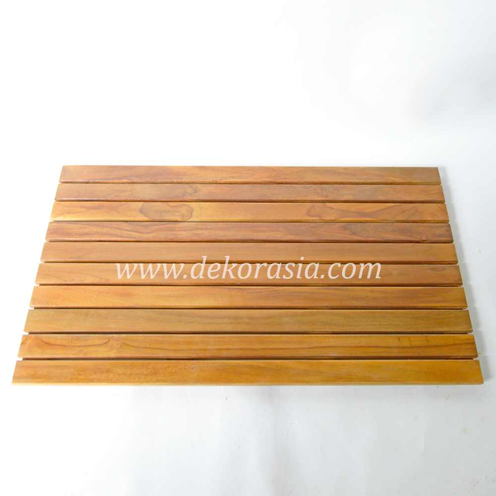 Teak Shower Mat - Natural Wooden Shower Mat for Bathroom Floor Accessories - Image 1