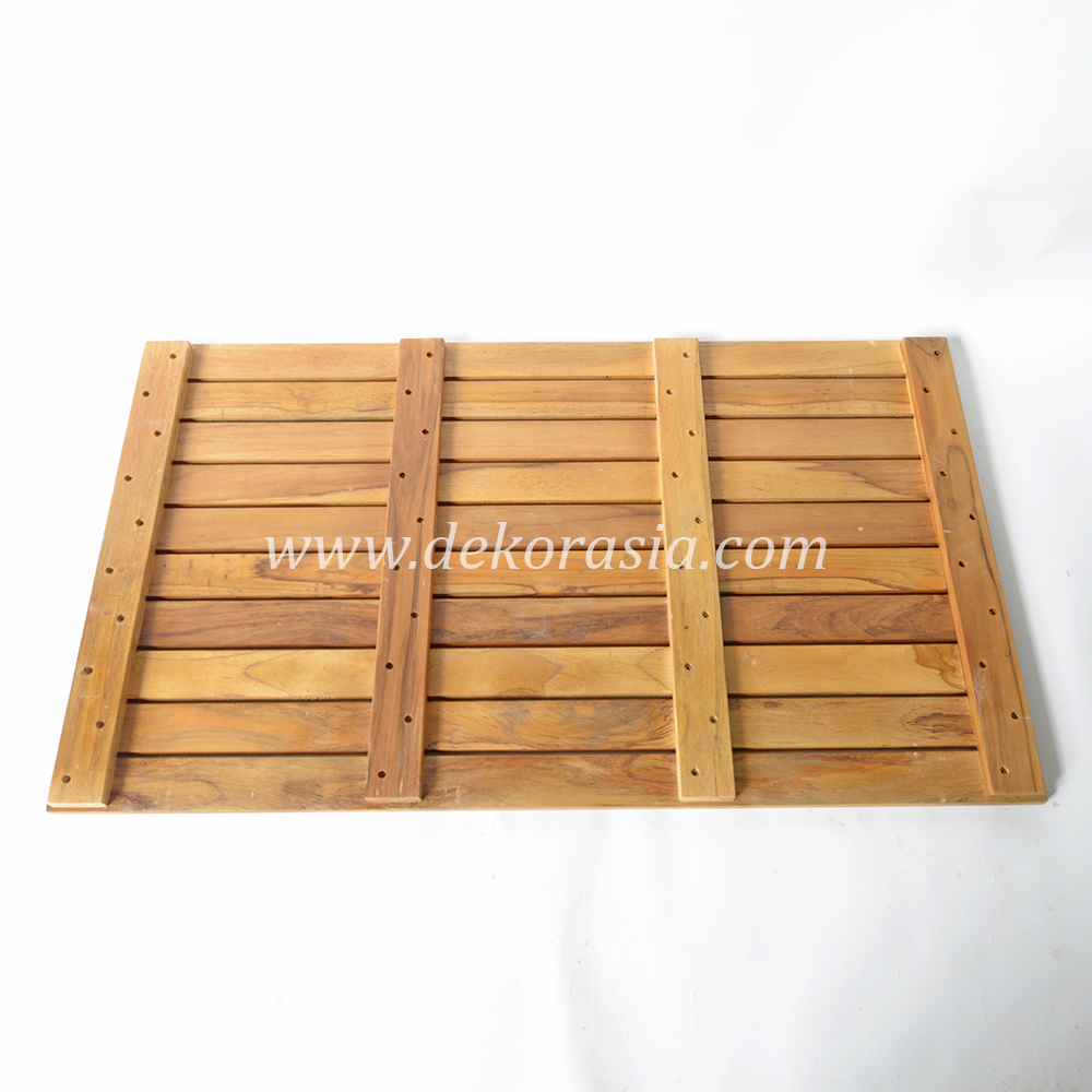 Teak Shower Mat - Natural Wooden Shower Mat for Bathroom Floor Accessories - Image 3