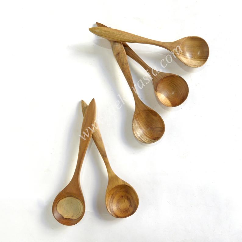 Natural Teak Coffee Scoop - Wood Table Spoon, Wooden Spoon Kitchenware - Image 2
