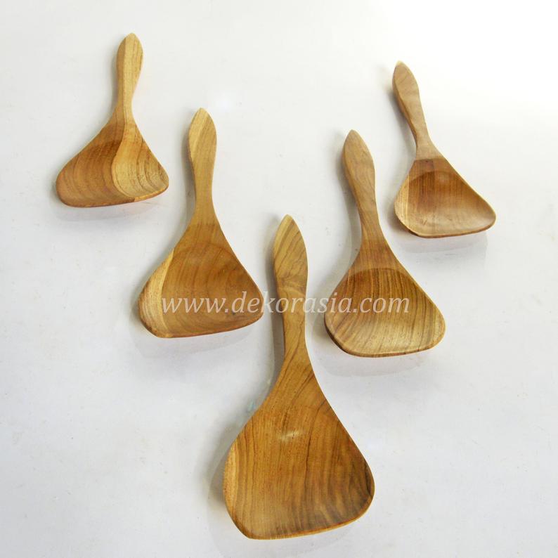 Wood Rice Ladle Kitchenware, Teak Wood Unique Style Wooden Rice Ladle Spoon - Image 4