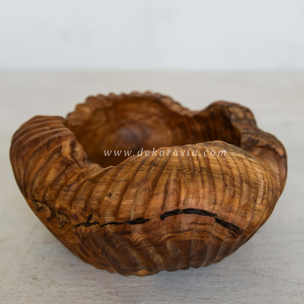 Unique Wooden Bowl Natural, Wood Bowls Rustic Tableware for Food Salad Soup - Image 4