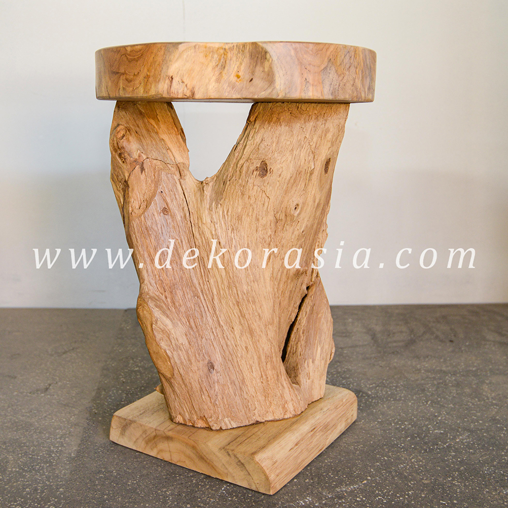 V Stool Round Stool - Wooden Stools for Home Furniture - Image 2