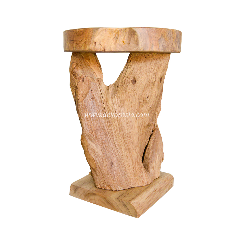 V Stool Round Stool - Wooden Stools for Home Furniture - Image 1