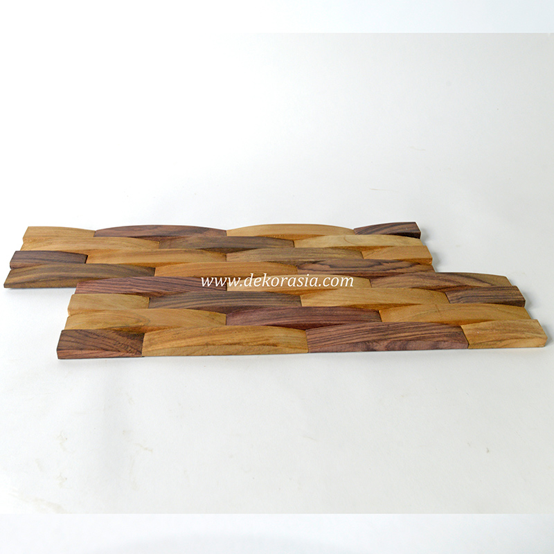 Wood Wall Wave Mix Premium, Natural Wall Cladding for Home Wall Decoration - Image 2
