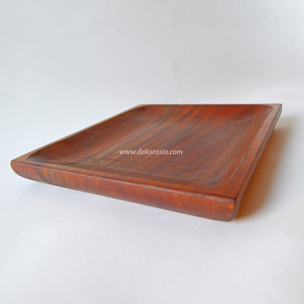 High Quality Wood Dinner Plate Square, Wooden Plate for Snack Fruit - Image 2