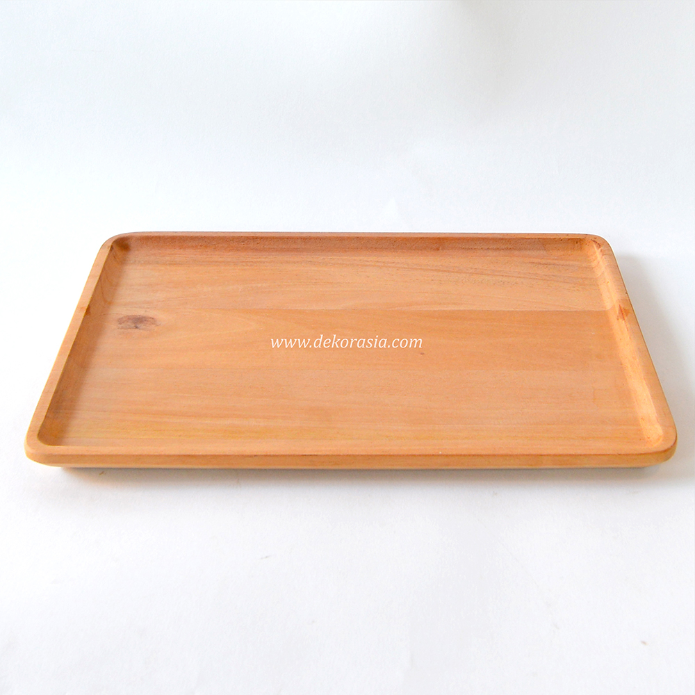 Rectangular Wood Serving Plates, Natural Tableware Dining For Sandwiches, Salad, Finger Foods, Cheese, Burgers, Appetizers - Image 1