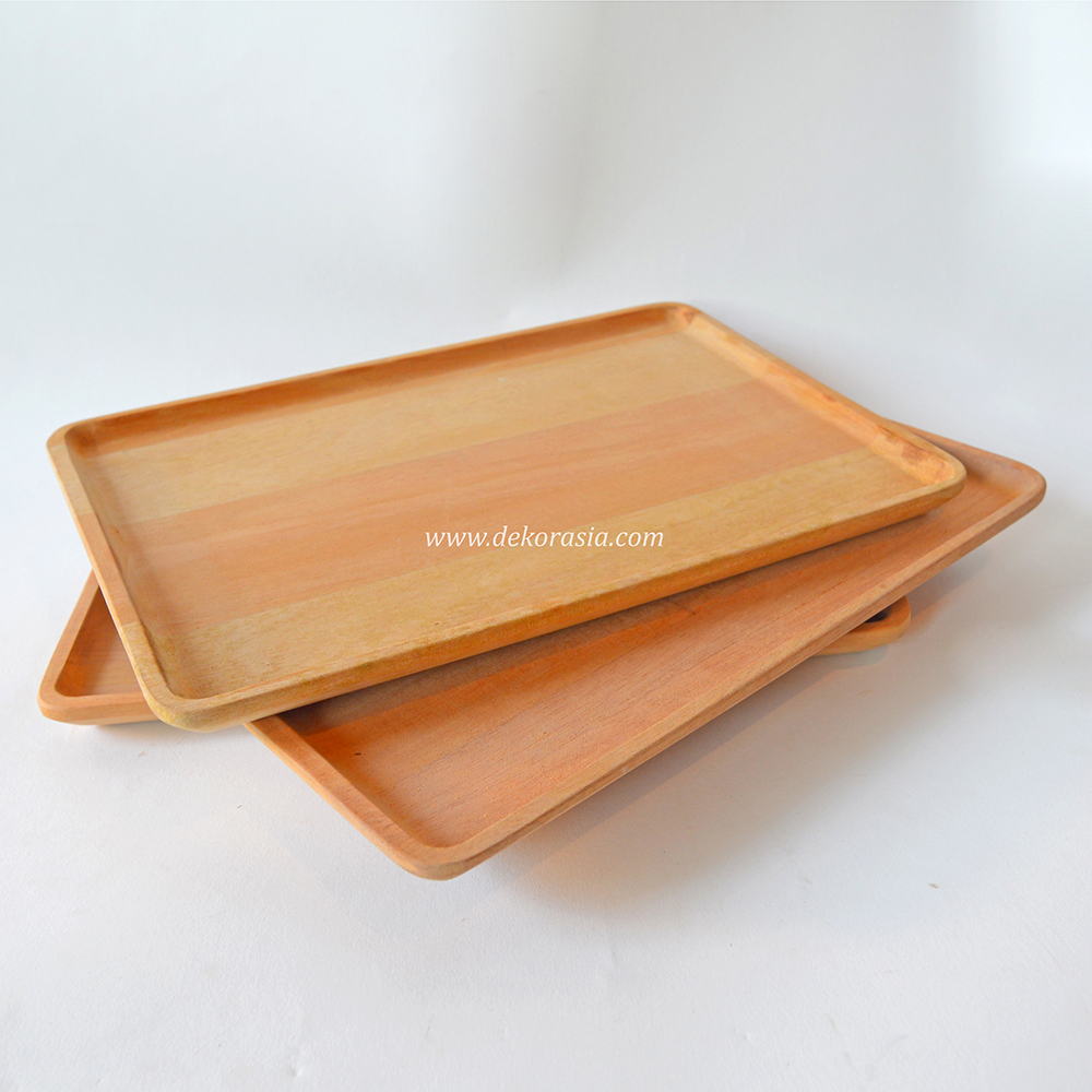 Rectangular Wood Serving Plates, Natural Tableware Dining For Sandwiches, Salad, Finger Foods, Cheese, Burgers, Appetizers - Image 2