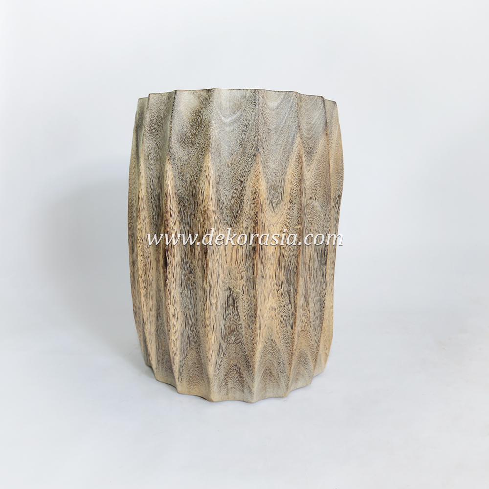 Vintage Natural Wooden Stool Decorative, Solid Wood Stool Furniture, Wood Stool for Home Decoration - Image 2