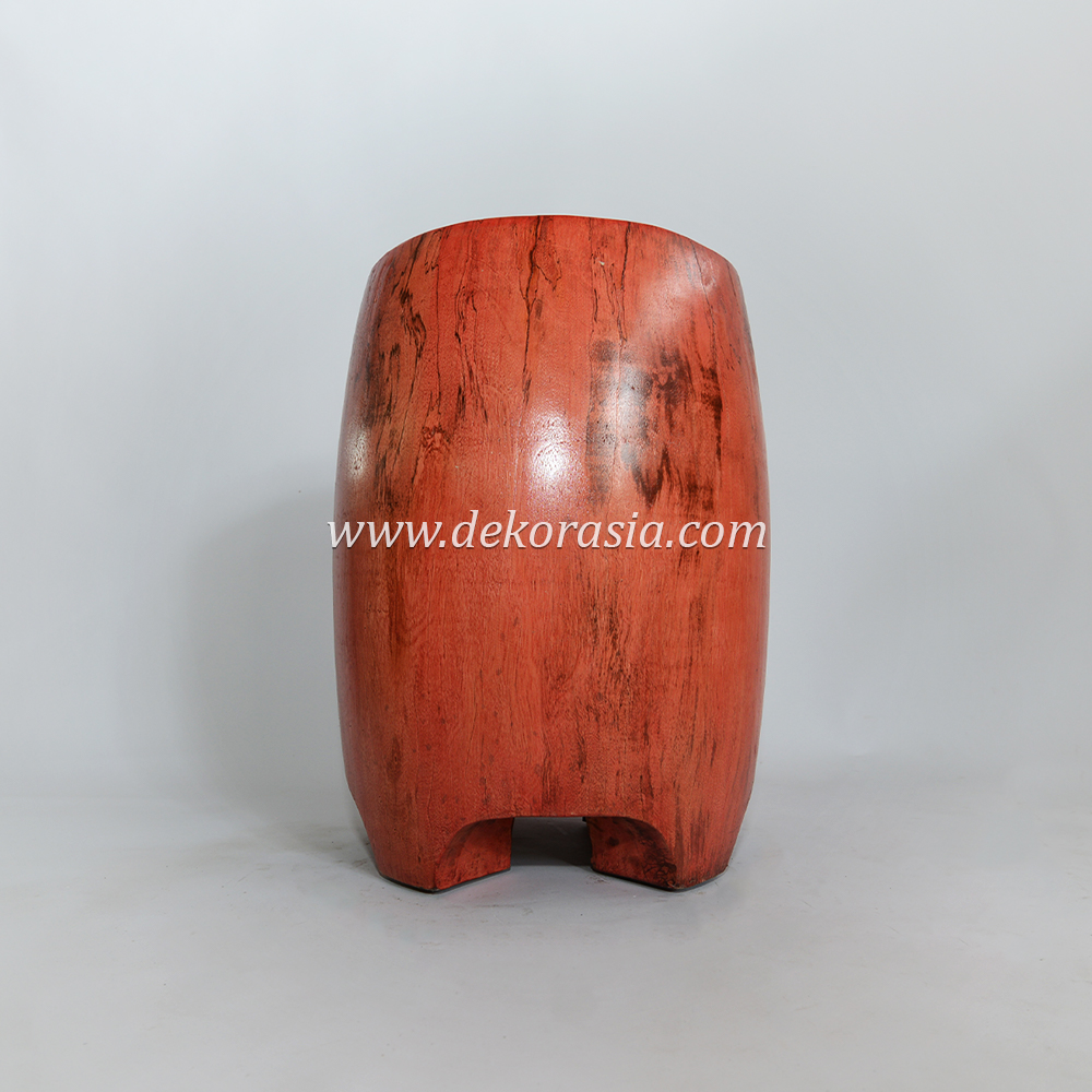 Home Furniture Wooden Stool Chair, Red Wood Stool for Patio Living Room, Solid Wood Furniture - Image 3