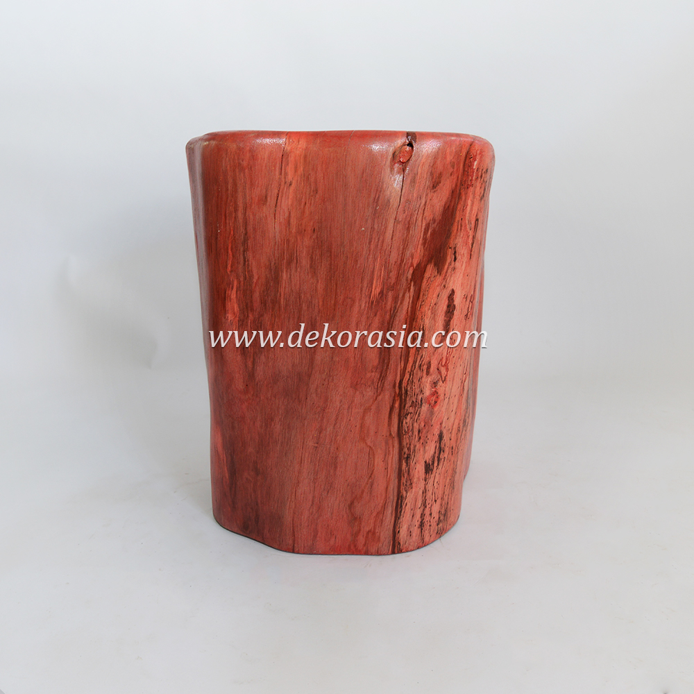 Solid Wooden Stool Red Colour for Indoor and Outdoor Use, New Design Wooden Stool Decorative - Image 2