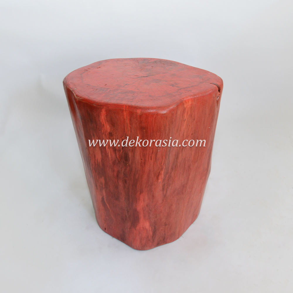 Solid Wooden Stool Red Colour for Indoor and Outdoor Use, New Design Wooden Stool Decorative - Image 3