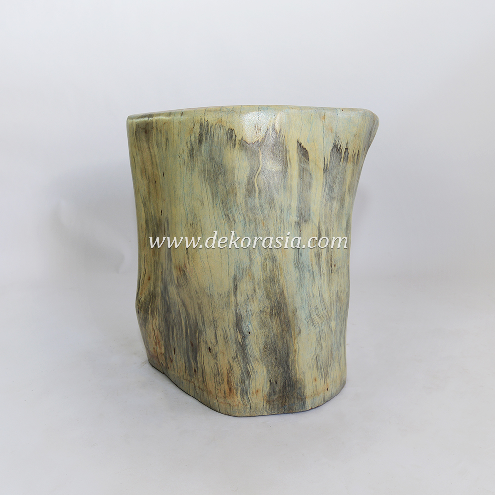 Wooden Stool Soft Green Decorative, Tamarind Wood Stool for Home Decoration, Solid Wood Stool - Image 2