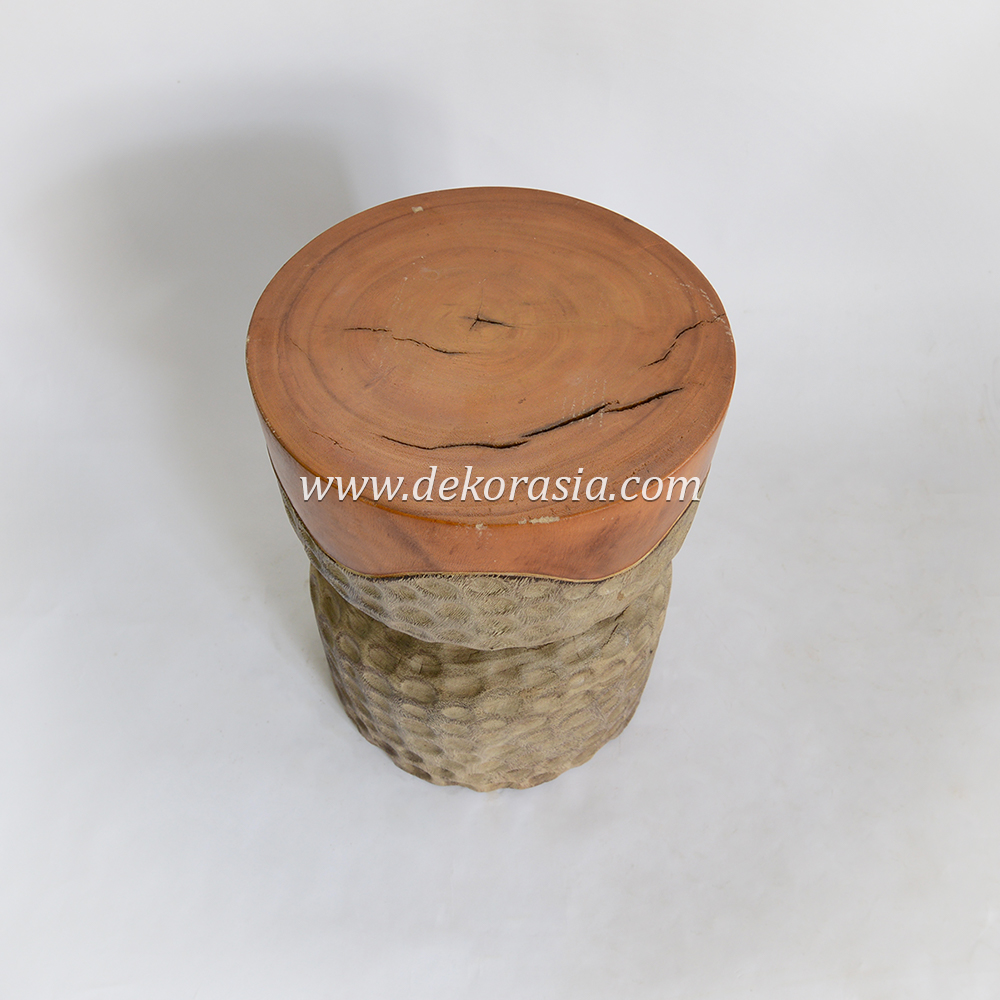 Natural Solid Wood Stool, Decorative Wooden Stool & Ottoman, Wood Stool for Living Room Furniture - Image 4