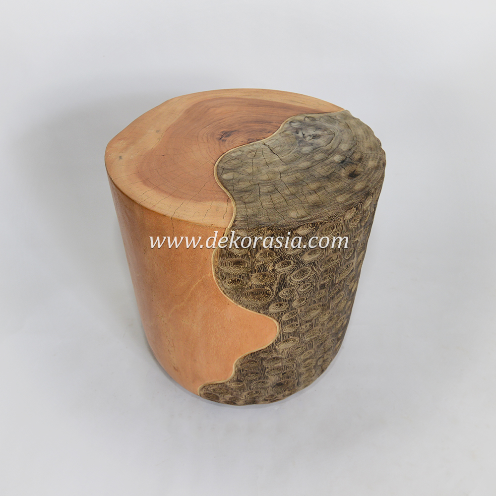Unique Wooden Stool Decorative, Wooden Stool Chair Living Room, Solid Wood Stool Home Decor - Image 3