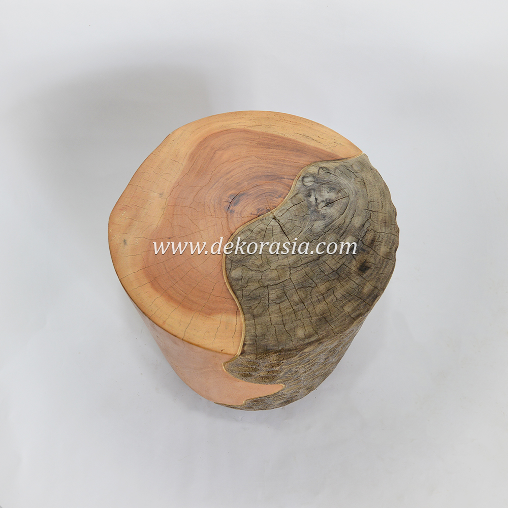 Unique Wooden Stool Decorative, Wooden Stool Chair Living Room, Solid Wood Stool Home Decor - Image 4