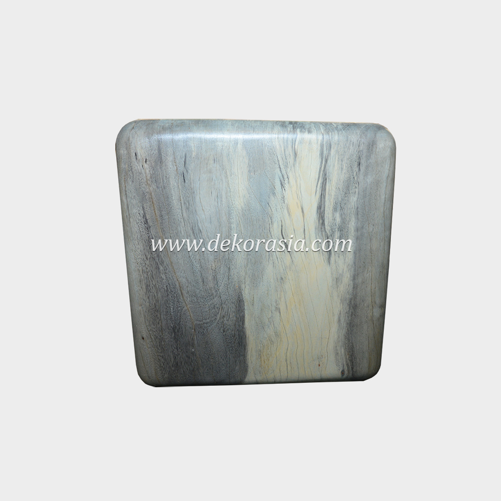 Solid Cube Wooden Stool Decorative, Tamarind Wood Stool Chair for Living Room Home Furniture - Image 4