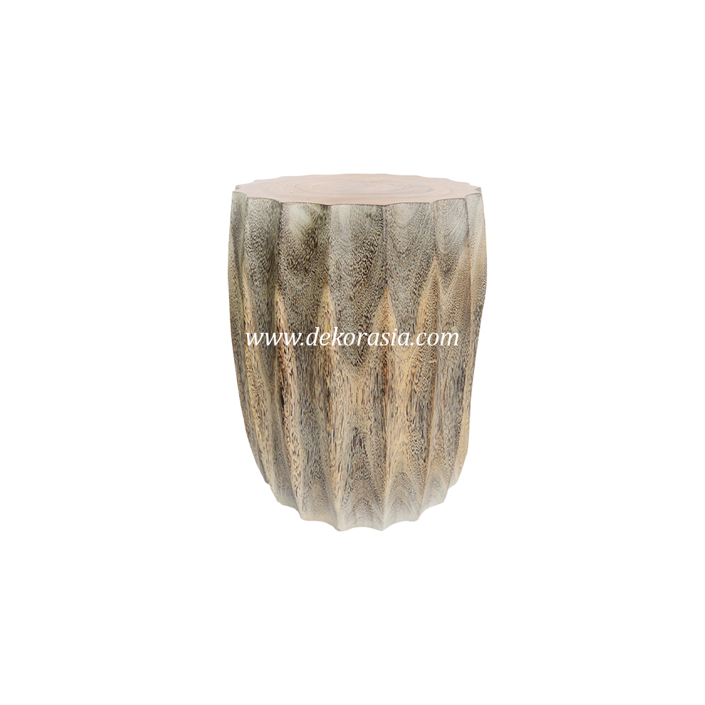 Vintage Natural Wooden Stool Decorative, Solid Wood Stool Furniture, Wood Stool for Home Decoration - Image 1