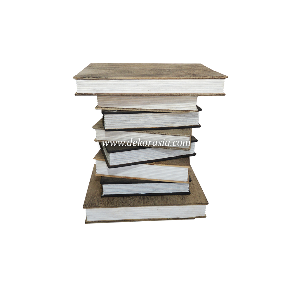 Unique Book-shaped Stool, Wood Stool Decorative, Wooden Stool for Home Decor, Living Room, Bar - Image 1