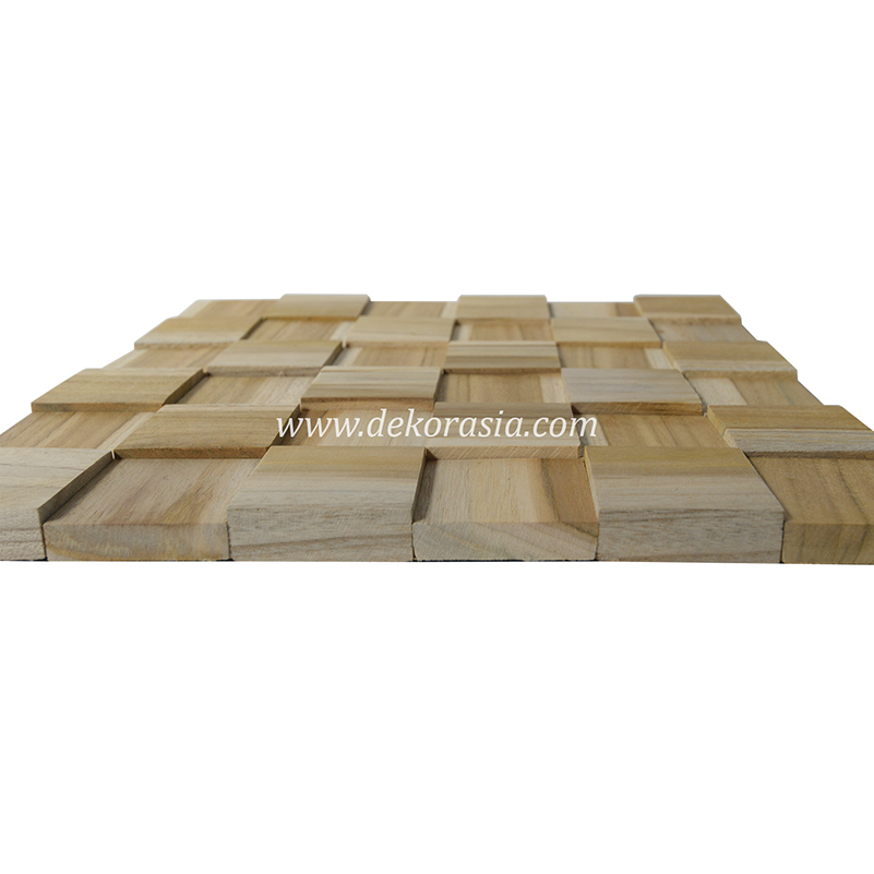 Wood Wall Cladding Cube, Natural Teak Wall Cladding for Decoration - Image 3