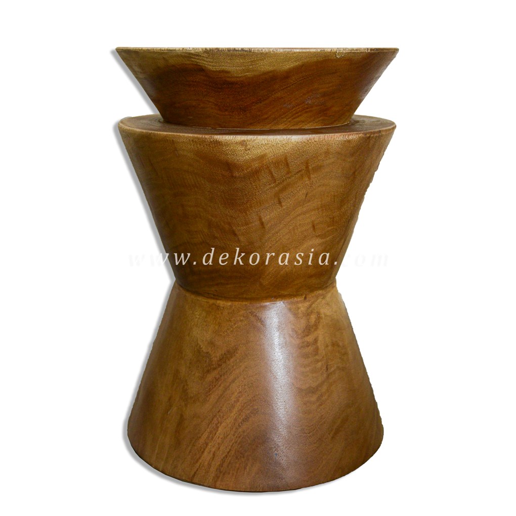 Drum Suar Wood Stool - Wooden Stools for Home Furniture - Image 2