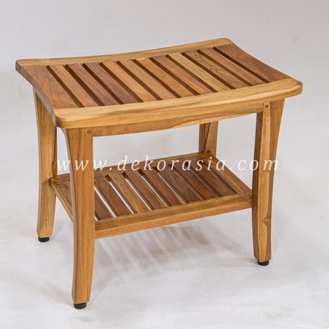 Wooden Recta Foot Stool - Wood Stool for Bathroom - Image 1