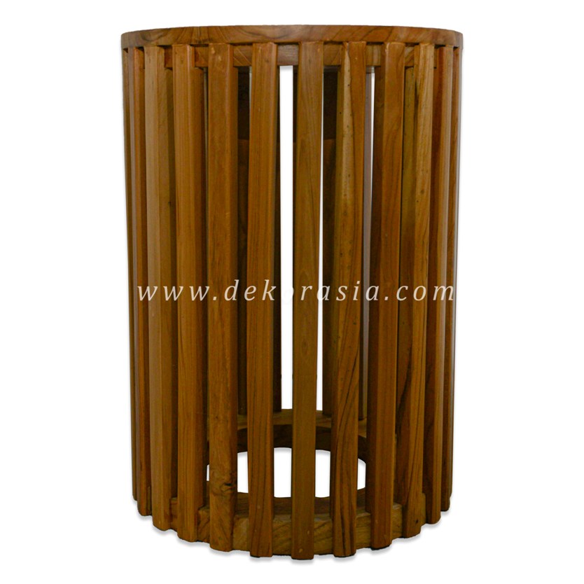 Slatted Wooden Stool - Wooden Stools for Home Furniture - Image 2