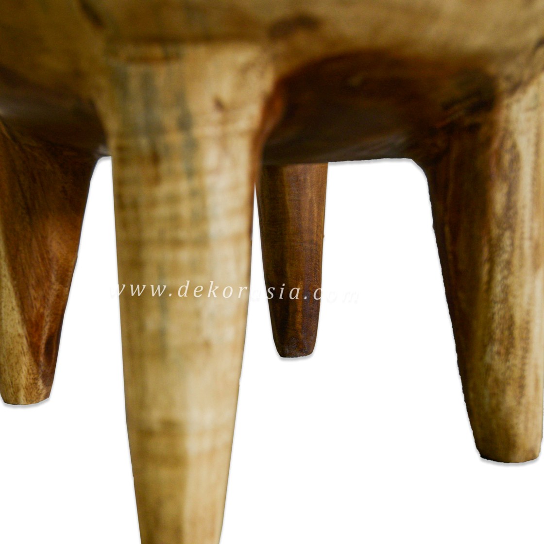 Suar Wood Stool With 4 Legs - Wooden Stools for Home Furniture - Image 3