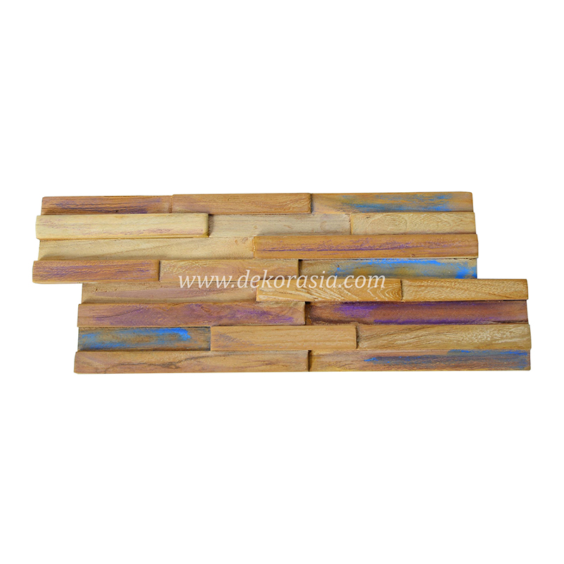 Wood Wall Panels Rainbow, Natural Wood Wall Cladding for Wall Decoration - Image 1