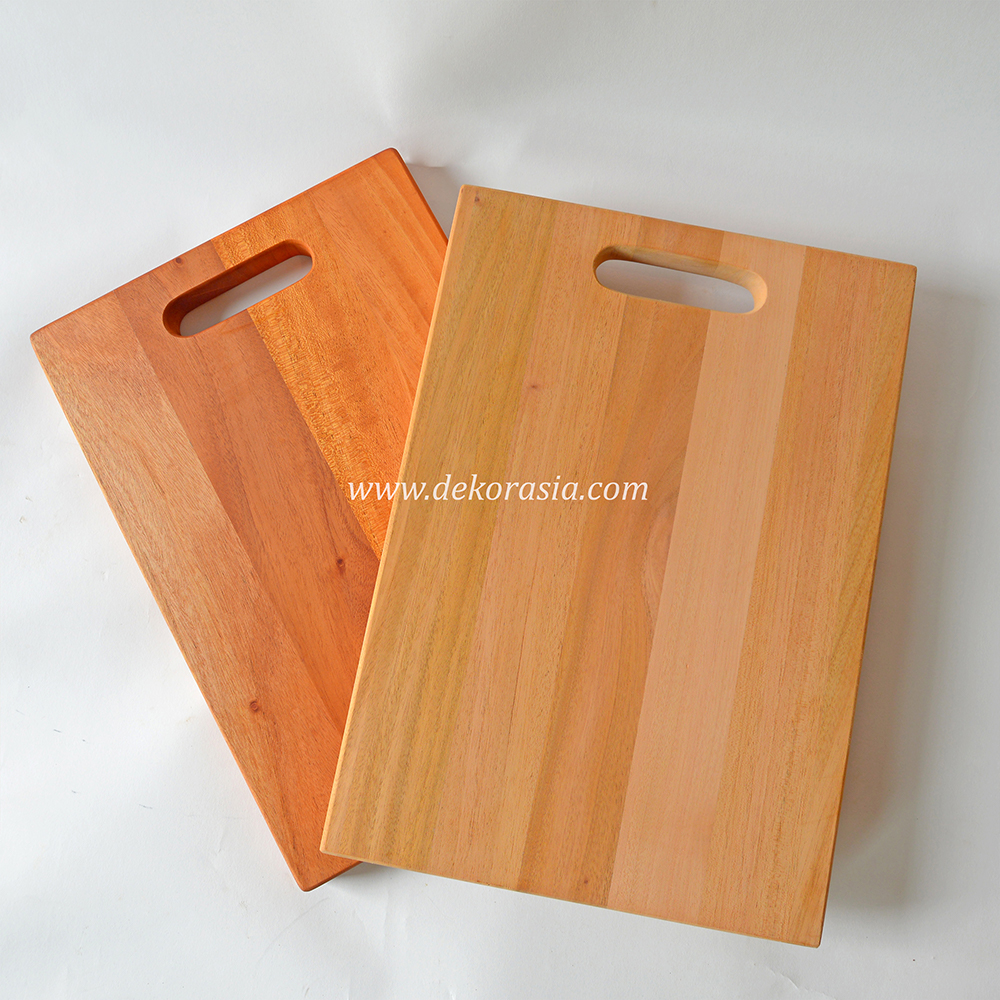 Natural Wood Cutting Board with Handle, Wooden Chopping Board - Image 1
