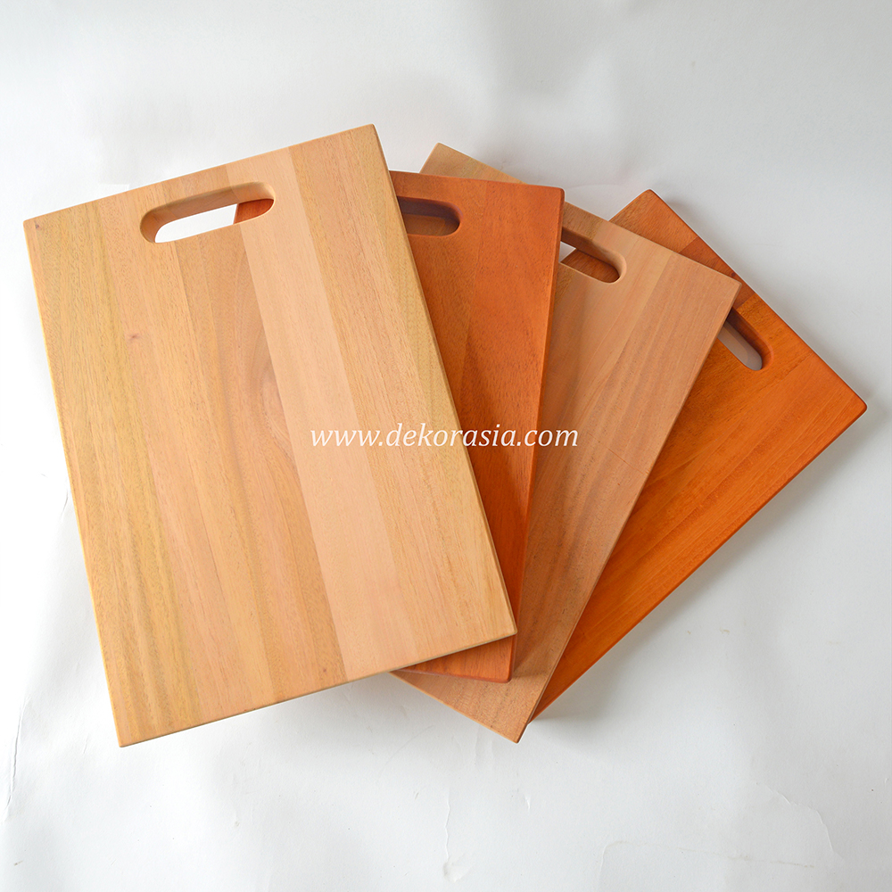 Natural Wood Cutting Board with Handle, Wooden Chopping Board - Image 2