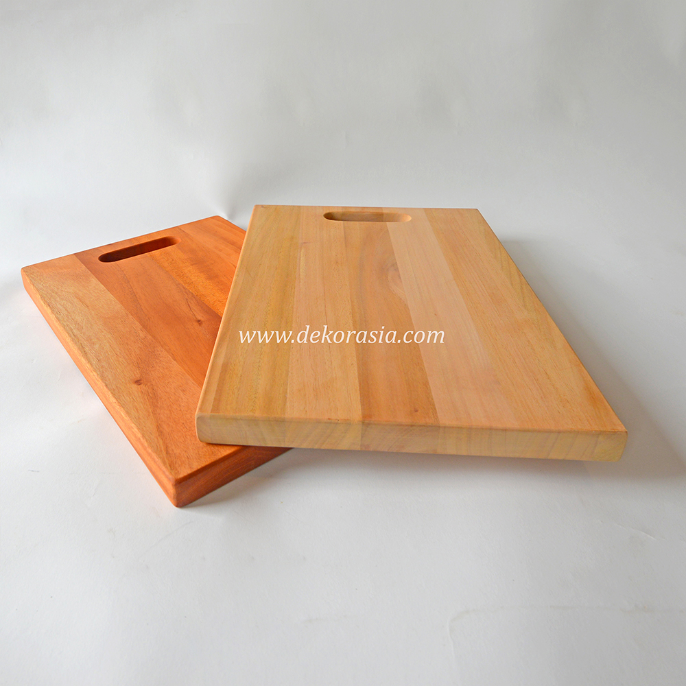 Natural Wood Cutting Board with Handle, Wooden Chopping Board - Image 3